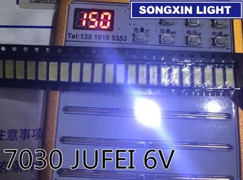 

200pcs FOR JUFEI LED Backlight 1W 7030 6V Cool white TV Application smd 7030 led cold white 100-110lm 7.0*3.0*0.8mm CHIP-2