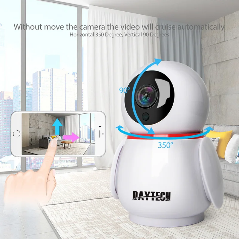 DAYTECH 2MP умная IP камера безопасности беспроводная WiFi мини камера 1080P детский монитор аудио облачная запись IOS Android автоматическое отслеживание