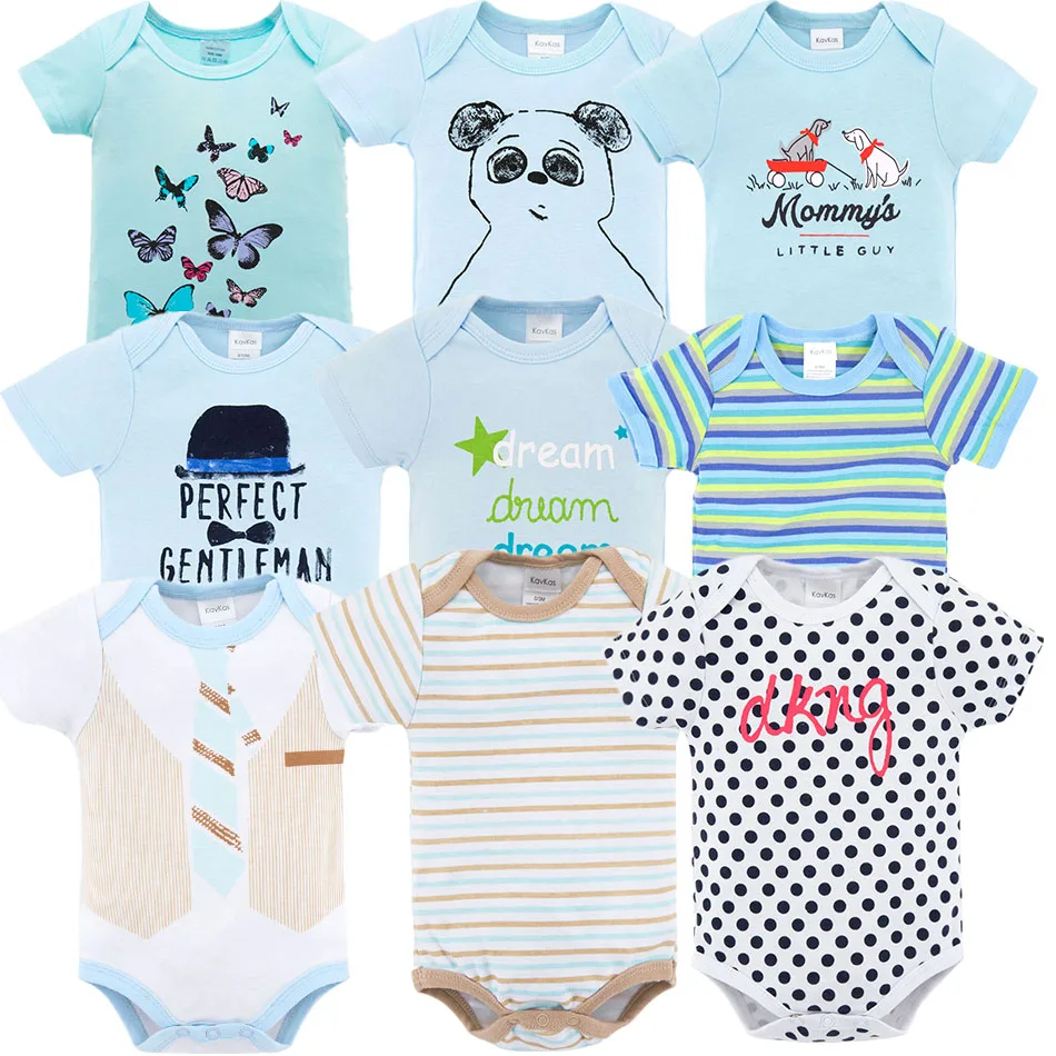 

KAVKAS Random Summer Newborn Baby Boy Bodysuit Cotton Jumpsuits bebes Baby Clothes Short Sleeve Girl Jumpsuit bebe roupas para