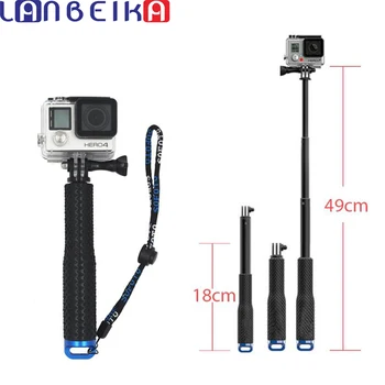 

LANBEIKA for Gopro Hero 8 7 6 5 4 SJCAM SJ4000 SJ5000 SJ6 DJI 19 to 36 Inch Extendable Pole Selfie Stick Aluminum Monopod Tripod