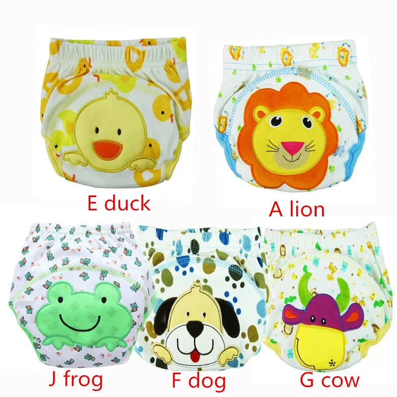 5pcs boys Cotton Baby Cloth Diaper Nappies Pants Reusable Washable Baby