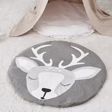 Детский игровой коврик, хлопковый круглый ковер, коврик для тренажерного зала, Хлопковое одеяло для ползания оленей, напольный ковер для детской комнаты, декор Babyshower, подарок