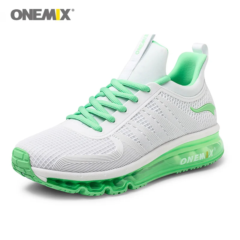 ONEMIX Zapatos de mujer; женская прогулочная обувь; розовые классические беговые кроссовки; Уличная обувь; красивые тренды; спортивные кроссовки - Цвет: green