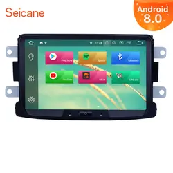 Seicane 1Din Android 8,0 8 "автомобильное радио для 2014 2015 2016 RENAULT Duster Deckless GPS; Мультимедийный проигрыватель с 1080 P видео 3g wifi