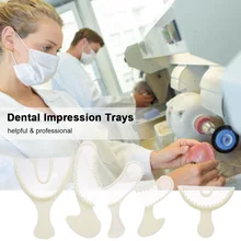 5pcs Dental Impression Trays Dental Supply Teeth Holder Plastic Dentist Tools