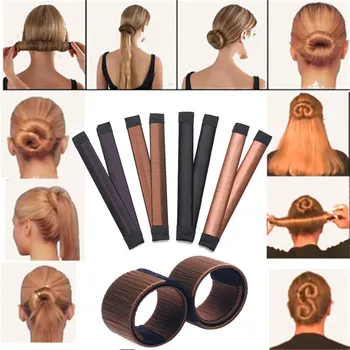

1Pcs Magic Hair Styling Multi Function Hair Donut Girls Hair Accessories French Twist Magic DIY Tool Bun Hair Maker Free Ship