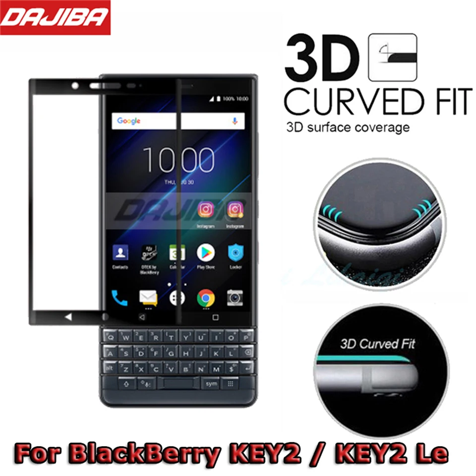 

9H 3D Curved Edge Full Cover For BlackBerry Keytwo Key2 Le Tempered Glass Film Screen Protection For BlackBerry KEY 2 LE Glass