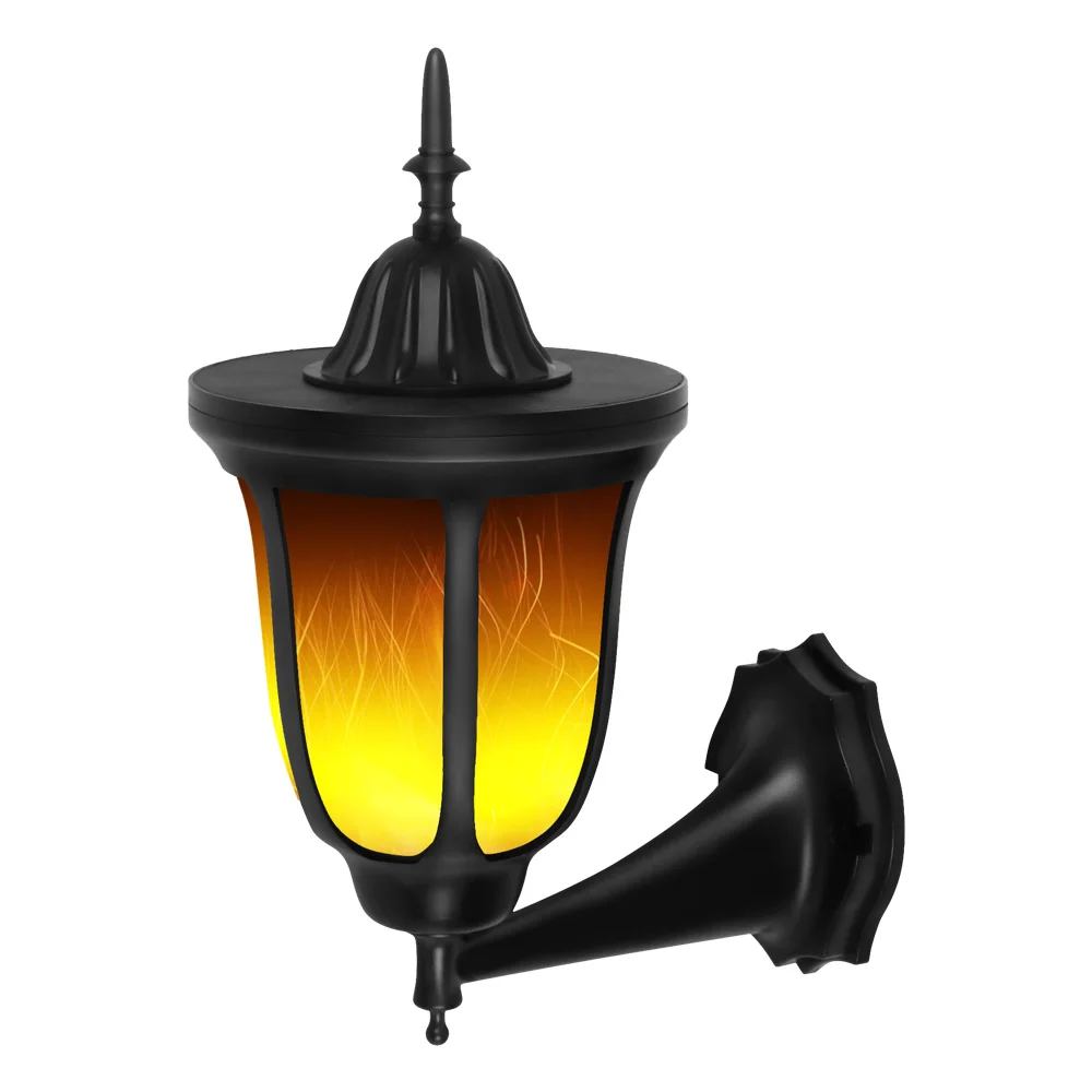 

Solar Wall Lamp Light Control Solar Flame Light Outdoor Lampe Solaire Luminaria Solar Automatically ON At Night Path Lighting