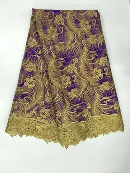 

free shipping High Quality Nigerian Lace Fabrics African French Net Lace Fabric Embroidered Tulle Mesh Lace 16 20QW