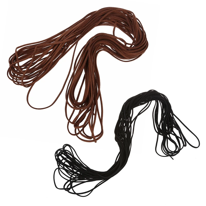 2 шт 16,65-18,655 м 2 мм коричневый и черный кожаный ремешок кожаные стринги плоские DIY