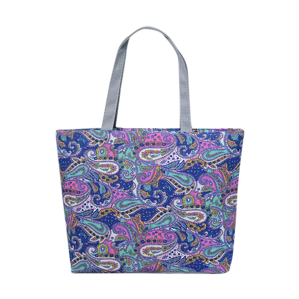 CONEED высокое качество Печатный Дизайн Мода холст материал большой емкости хозяйственная сумка для женщин простая дамская сумка 19APR30 - Цвет: E