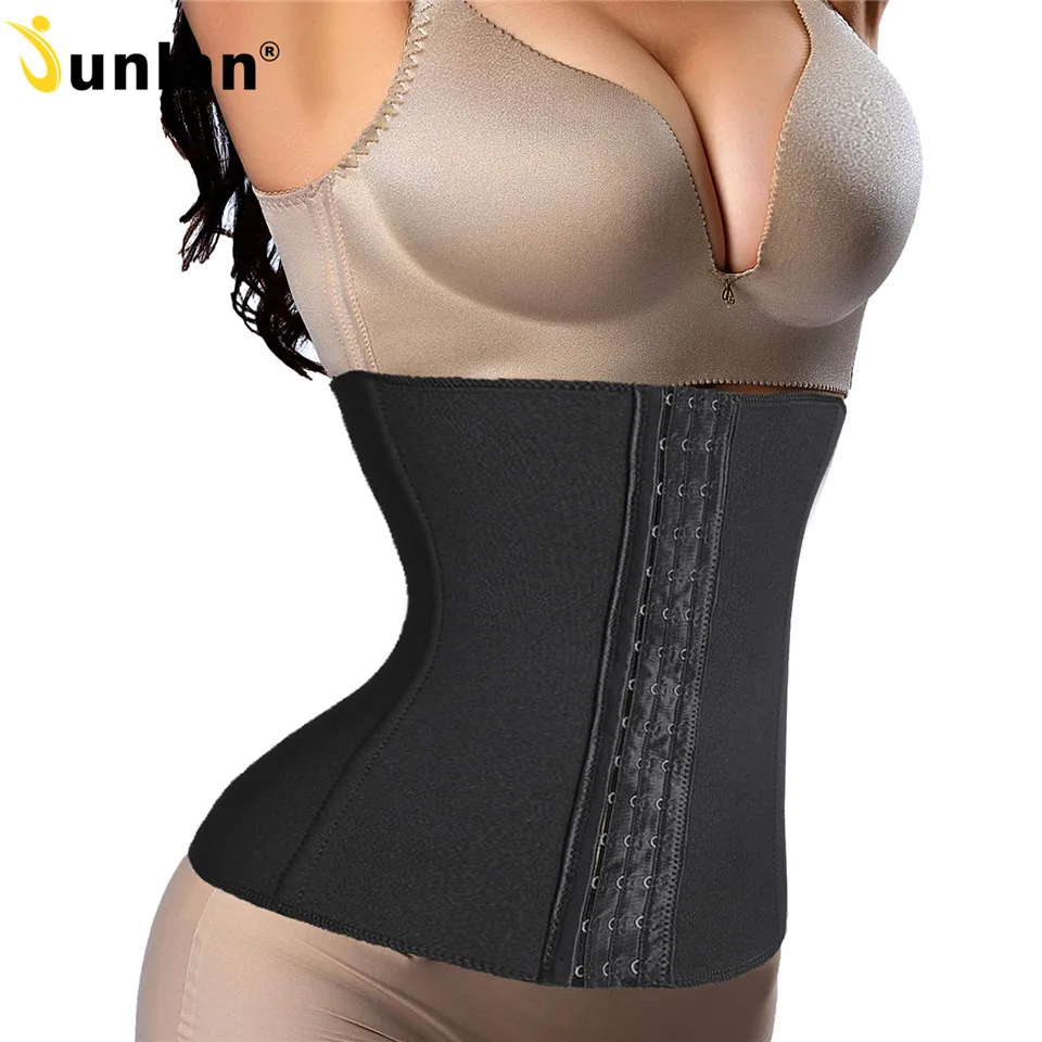 Non Latex Steel Boned Waist Trainer Workout Long Torso Waist Trainer Corset for font b Weight
