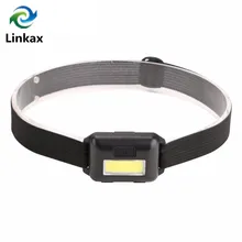 Мини 3 режима Водонепроницаемый COB светодиодный вспышка светильник на открытом воздухе головной светильник лампа фонарь светодиодный налобный фонарь с повязкой на голову, Применение AAA