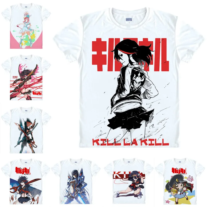 

Coolprint Japanese Anime Shirt KILL La KILL T-Shirts Multi-style Short Sleeve Matoi Ryuuko Jakuzure Nonon Cosplay Costume Kawaii