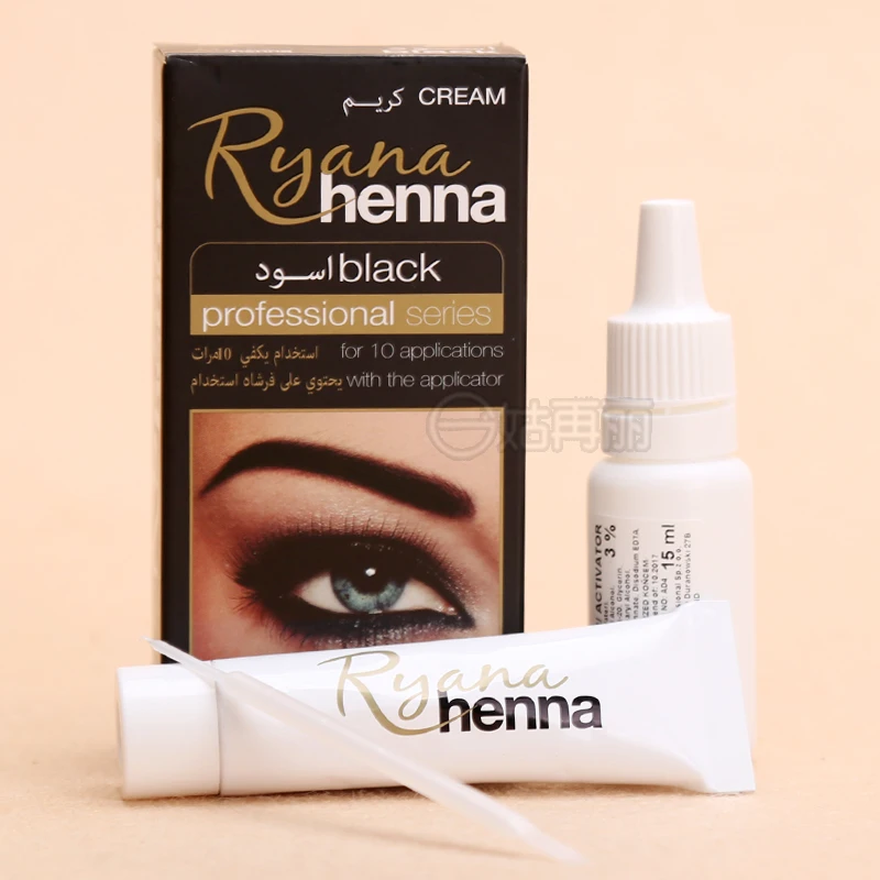 

Ryana Henna Natural Eyebrow Eyelash Professional Color Tint Cream Kit, 15-minute Fast Tint Brown &amp Black Available easy dye