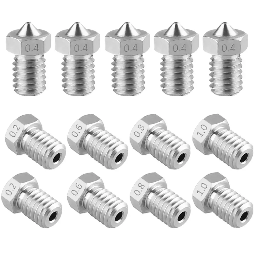 13 Pieces Stainless Steel 3D Printer Nozzles 0.2 Mm 0.4 0.6 0.8 1.0 Extruder Nozzle Print Head For E3D Makerbo | Компьютеры и офис