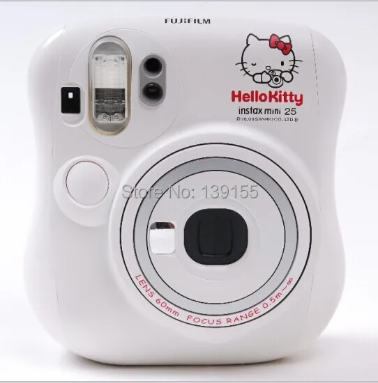 Fujifilm Instax Mini 25 White Color Hello Kitty Original Instant Film/Photo Camera Free shipping