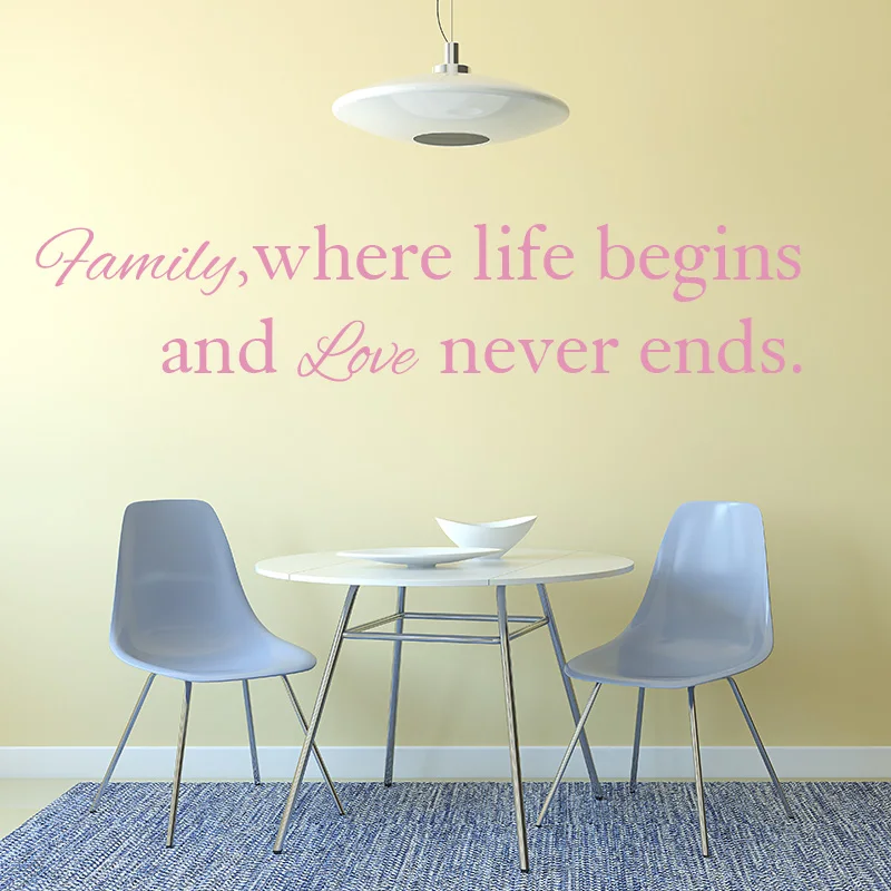 Familie Liefde Leven Citaat Muursticker Familie Leven