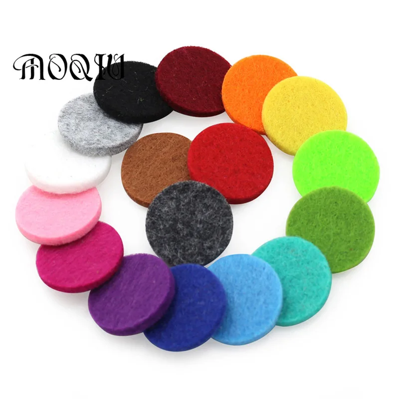

30 pcs / lot 22mm fit for 30mm Essential Aromatherapy Essential Oil Diffuser Diffusion Oil Perfume Pad (Random Color)
