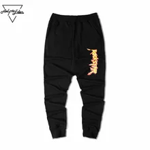 Aelfric eden rockstar carta llama impresión hombres pantalones retro flojo de gran tamaño pantalones de chándal para hombre harajuku hip hop harem pantalones casual(China (Mainland))