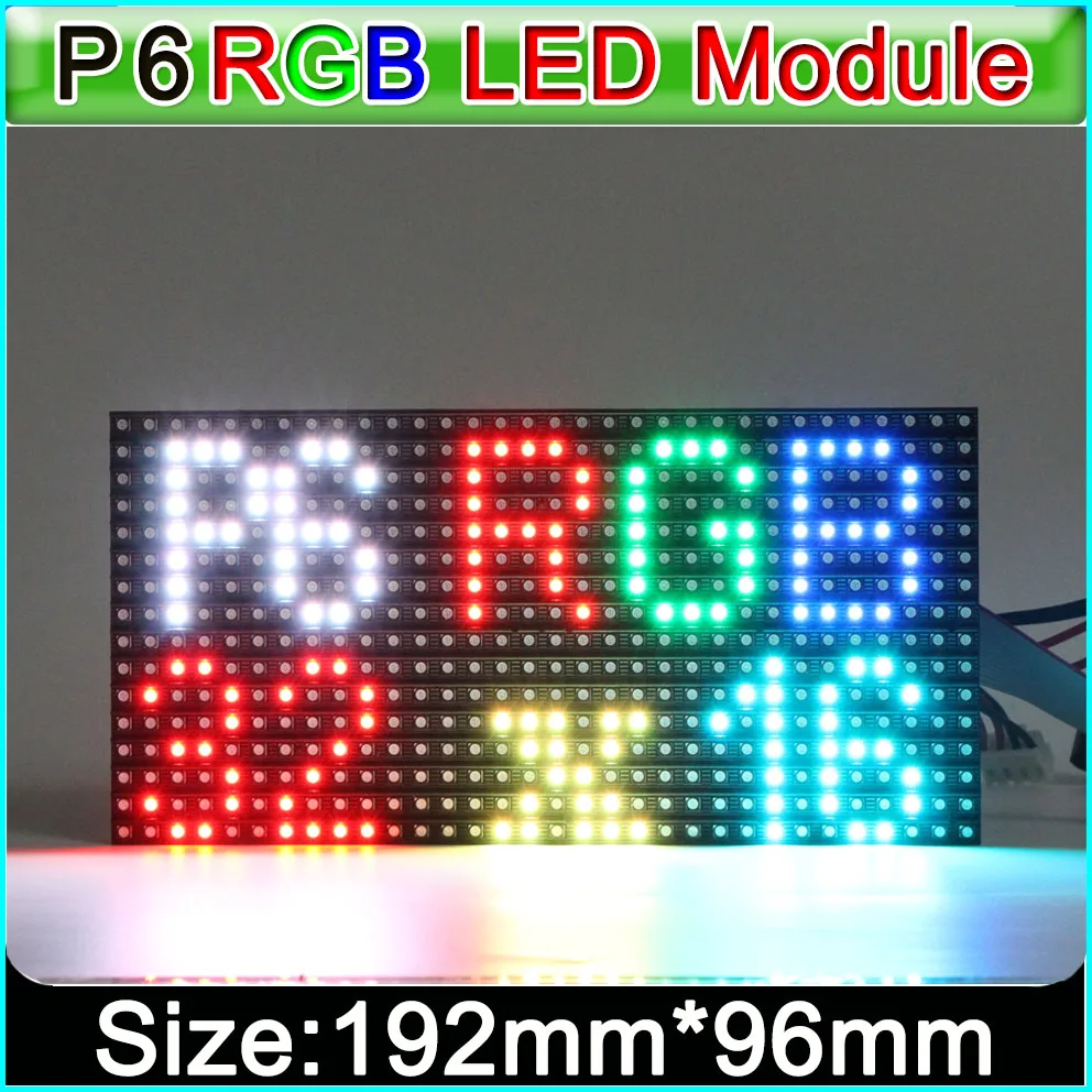 P6 SMD закрытый полноцветный светодиодный дисплей модуль, SMD 3in1 RGB P6 *** светодиодный дисплей дистанционное управление видеомодуль, постоянная