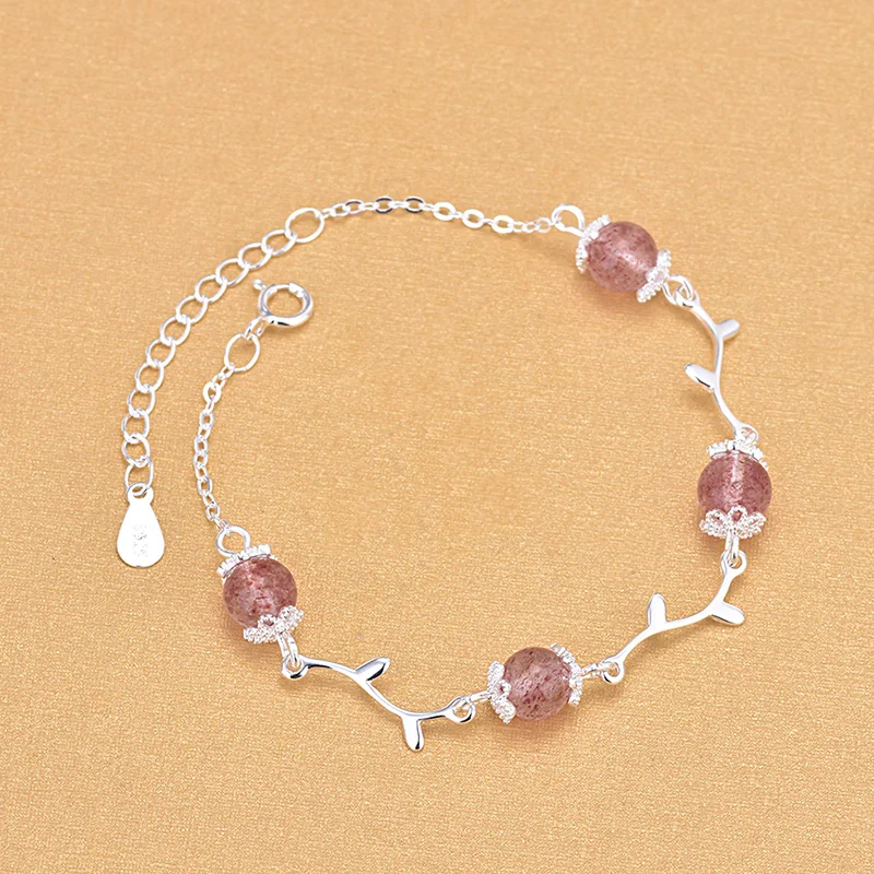 

Real 925 Sterling Silver Crystal Beads Charm Bracelets Fine Jewelry