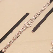 MissRDress розовое золото Хрустальный пояс к свадебному платью стразы свадебный пояс алмазное пятно свадебный пояс для свадебных аксессуаров JK935