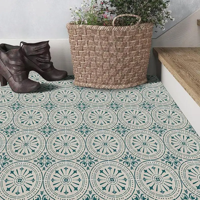 

Self Adhesive Floor Tiles Sticker Wall Stickers PVC Waterproof Anti Slip Floor Sticker Bathroom Toilet Wallpaper Home Decor