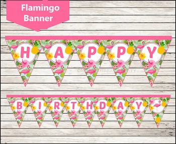 

Flamingo Banner Pineapple Party Birthday party decorations kids, Pool Party Beach Luau Party Hawaiian Swimming Baby Shower
