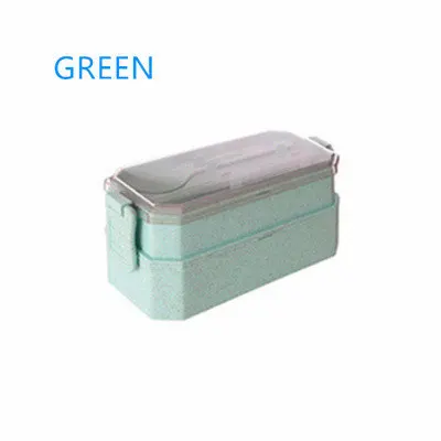 Meyjig Ланч-боксы контейнеры для еды микроволновая печь кухонные аксессуары для пикника контейнеры для еды портативный ящик для хранения еды - Цвет: Зеленый
