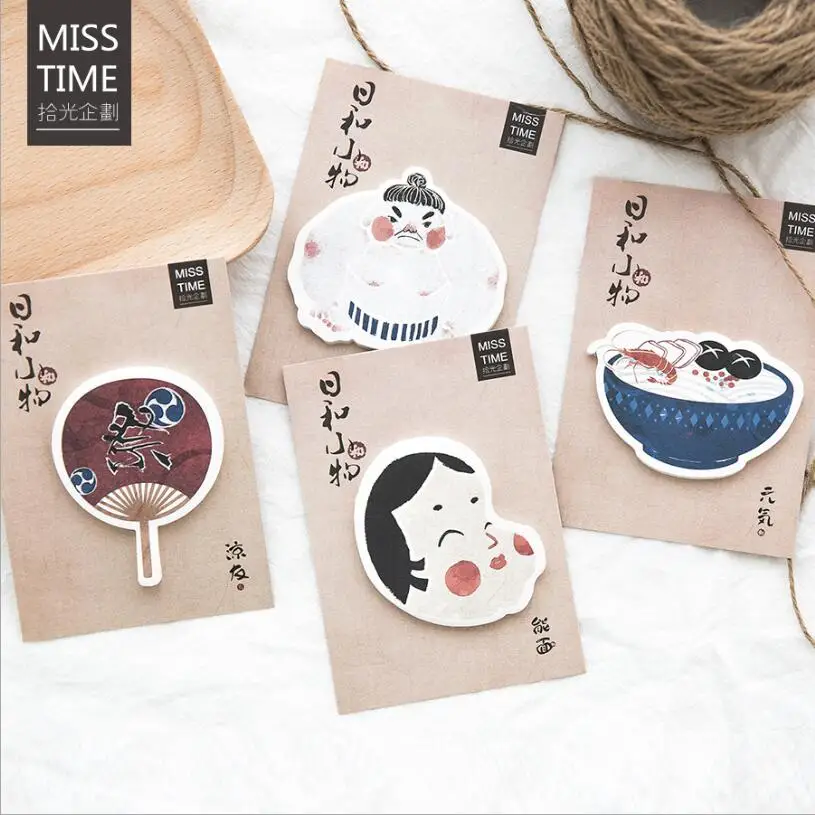 

30 sheets/pcs Creative Japanese Things Self-Adhesive Memo Pad Irregular Memo Pad Sticky Notes Bookmark Stationery Paper 7050