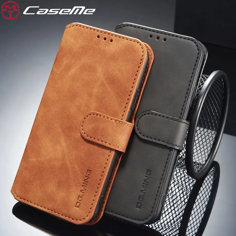 

CaseMe Retro Oil Wallet Phone Case for Huawei Mate 20 Max Luxury Leather Flip Crazy Horse Pattern PU Flip Case for P20 lite Pro