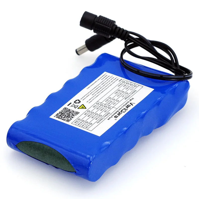 VariCore 12 V 6800 Mah портативный супер 18650 перезаряжаемый комплект литий-ионный батарей Емкость CCTV Cam Монитор DC 12,6 V 6.8A