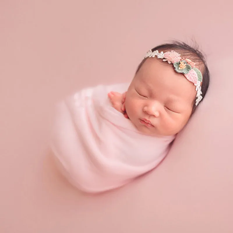 

40*170cm Newborn photography props princess baby wrap blanket full moon 100 days baby photo studio milk flannel wrap accessories