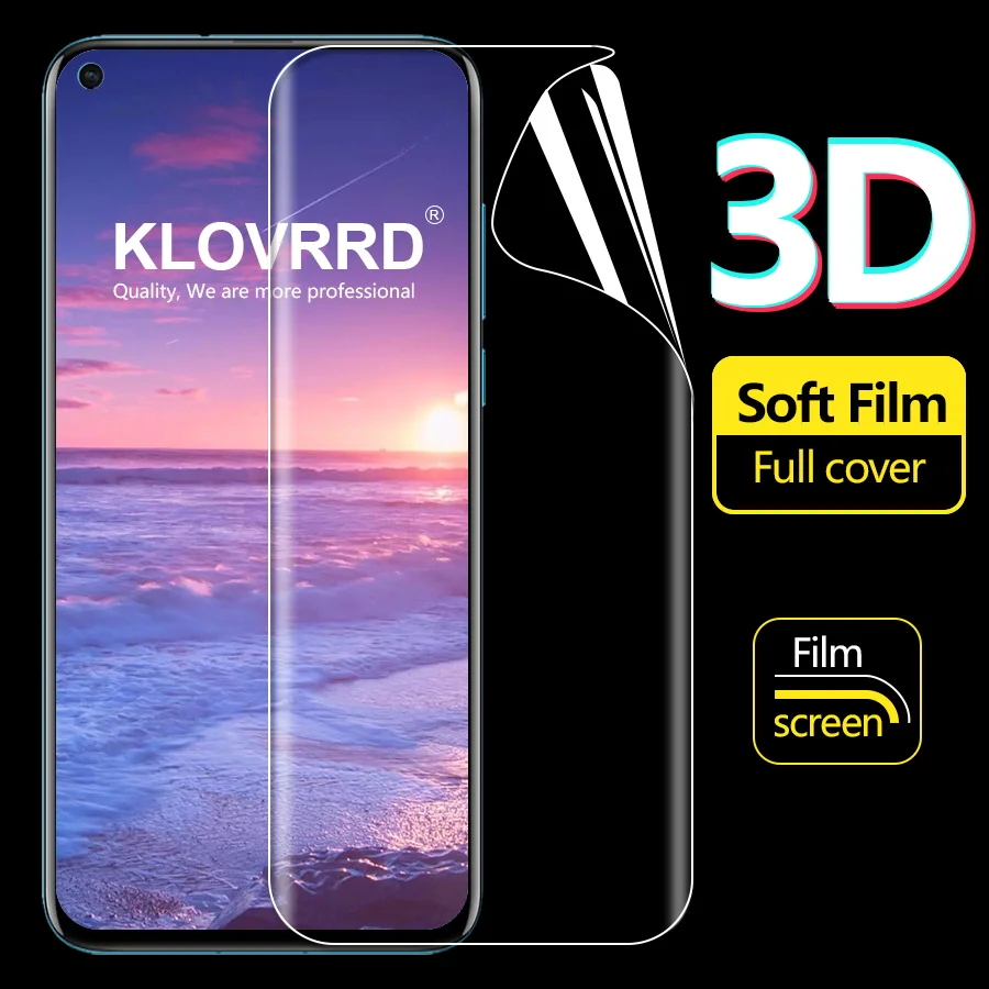 

For Huawei Mate 30 P30 Nova 5T 5 5i Honor 20 9X Pro Lite 8x Silicone TPU Screen Protector Cover Sticker Hydrogel Film