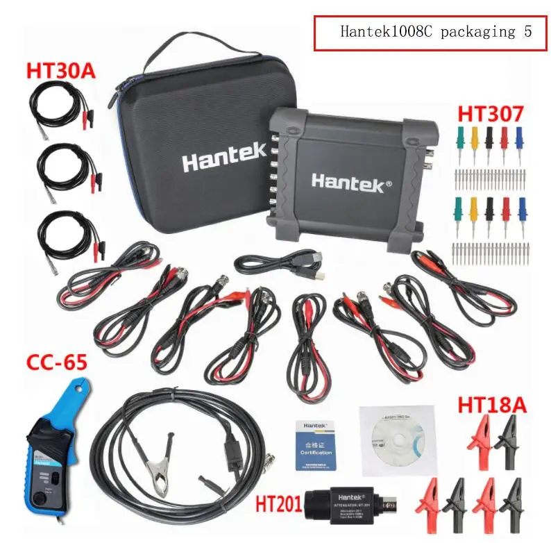 Hantek 1008C 8CH 12 бит PC USB Автоматический прицел/DAQ/8CH Программируемый генератор osciloscopio Hantek1008 для автомобиля диагностический инструмент