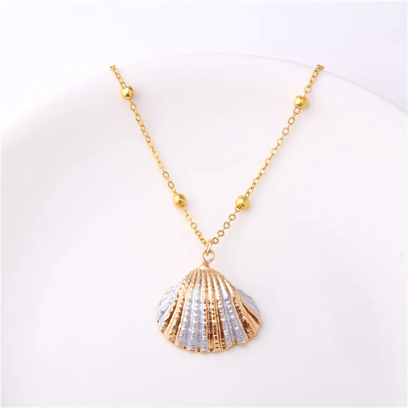 

HIYONG 2019 Boho Conch Shell Necklace Conch Sea shell Necklace Pendant For Women Shell Cowrie Summer Accessories Best Gifts