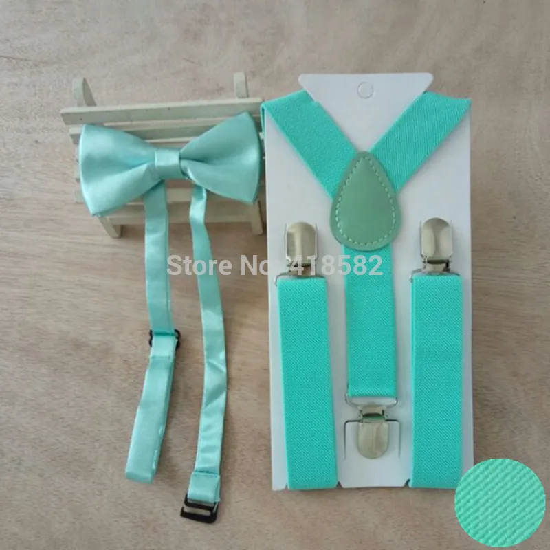 LB001-S size candy color children supenders and bowtie sets Y-back braces for Wedding