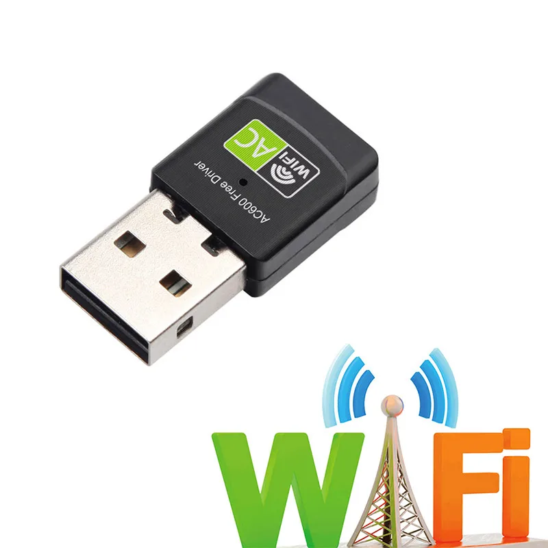 AC600M Mini 600Mbps 2.4G//5G Dual Band Wireless USB Adapter WiFi Dongle BU