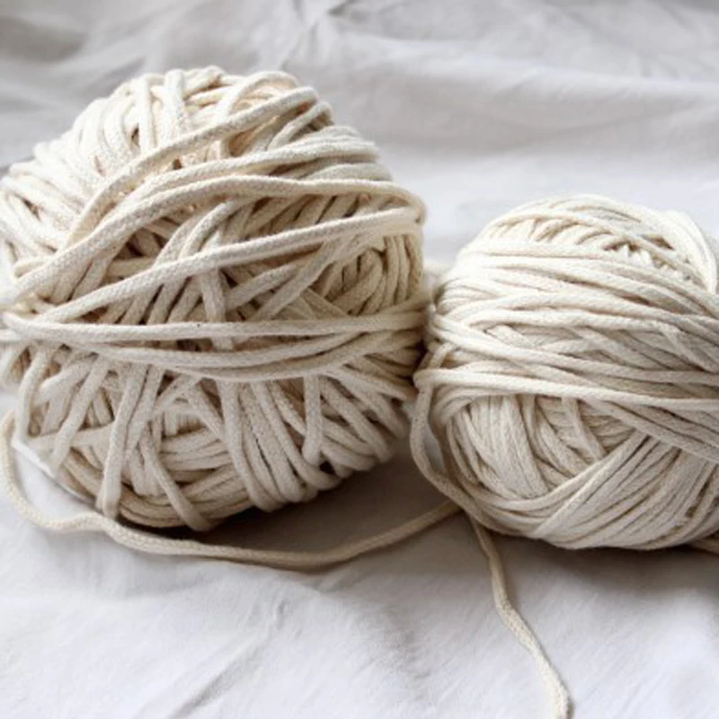 0.12''(3mm)*50Meters Handmade Cotton Rope Wisted Woven Cotton Cord