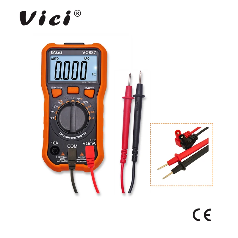 Цифровой мультиметр Vici VC837 DMM True RMS 3 5/6 Автоматический диапазон Емкость