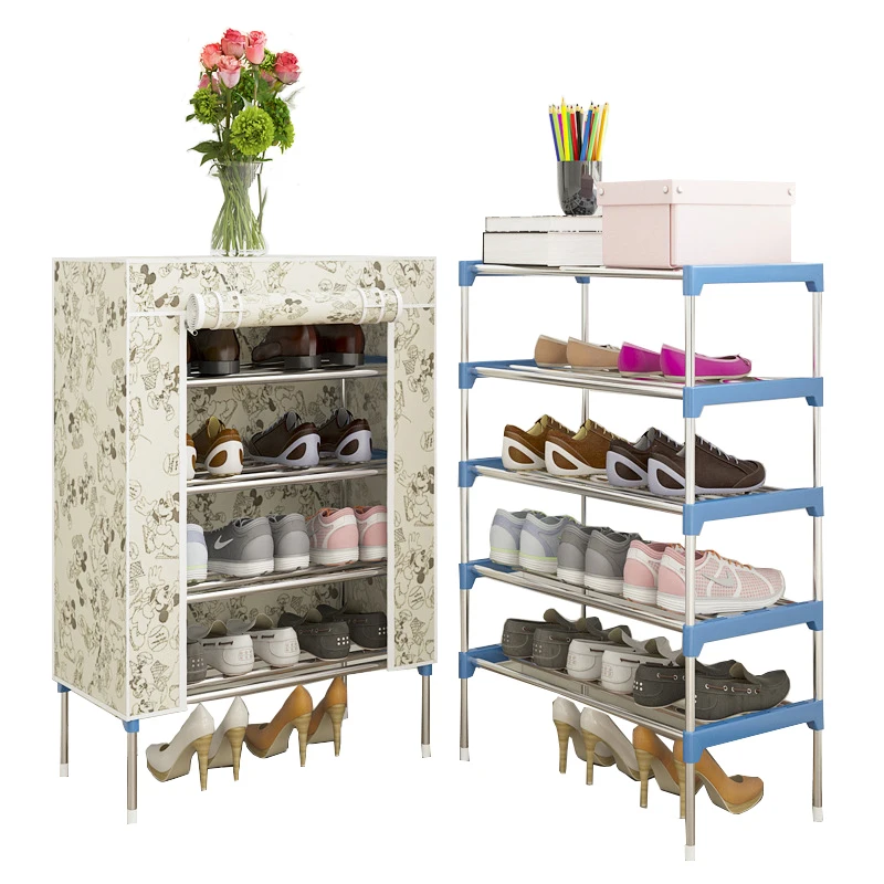 

Simple Shoe Rack Multi-layer Household Dust-proof Assembly Storage Shoe Cabinet Dormitory Small Cloth Shoes Shelf