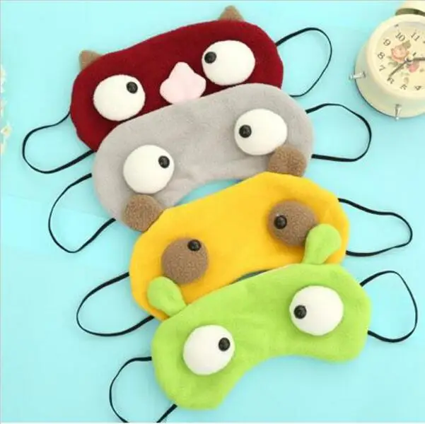 

24pcs/lot New Kawaii Cartoon Monster design Goggles For Sleep Well Rest Eyes Hot Sale Security Protection cover MR015