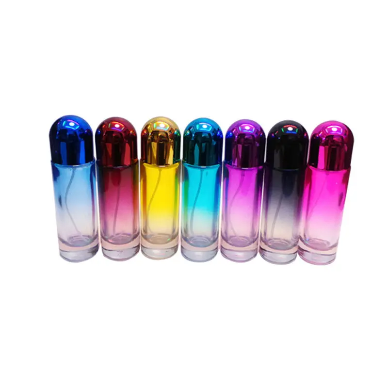 5pcs/Lot New 30ml Colorful Pump Glass Perfume Bottle Vial Spraying