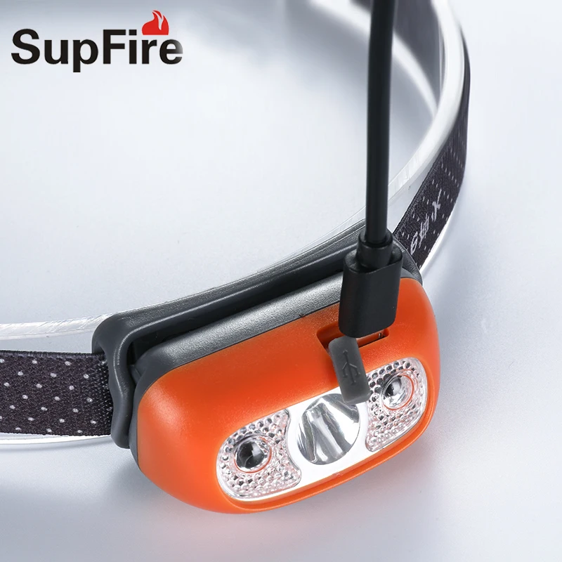 Supfire светодиодные фары USB фонарик Linterna LED EDC фара HL05 Zebralight 1000lm Lampe фронтальная для