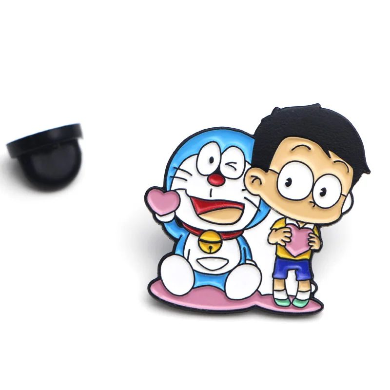 Классический Doraemon мультфильм цинк металлический Узелок значки штыря para рубашка сумка Одежда Кепка рюкзак броши для обуви медаль украшения E0191