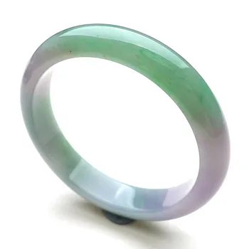 

Emerald A goods Perfect old pit iced purple plus green wide-brimmed bracelet eb2917#