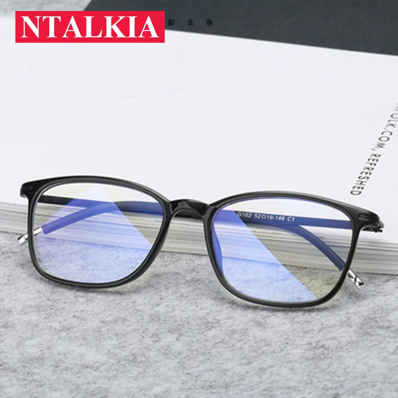 

2018 Ultra Light TR90 Square Optical Computer Gaming Eyeglasses Frames Women Men Retro Anti Blue Rays Plain Glasses Spectacles