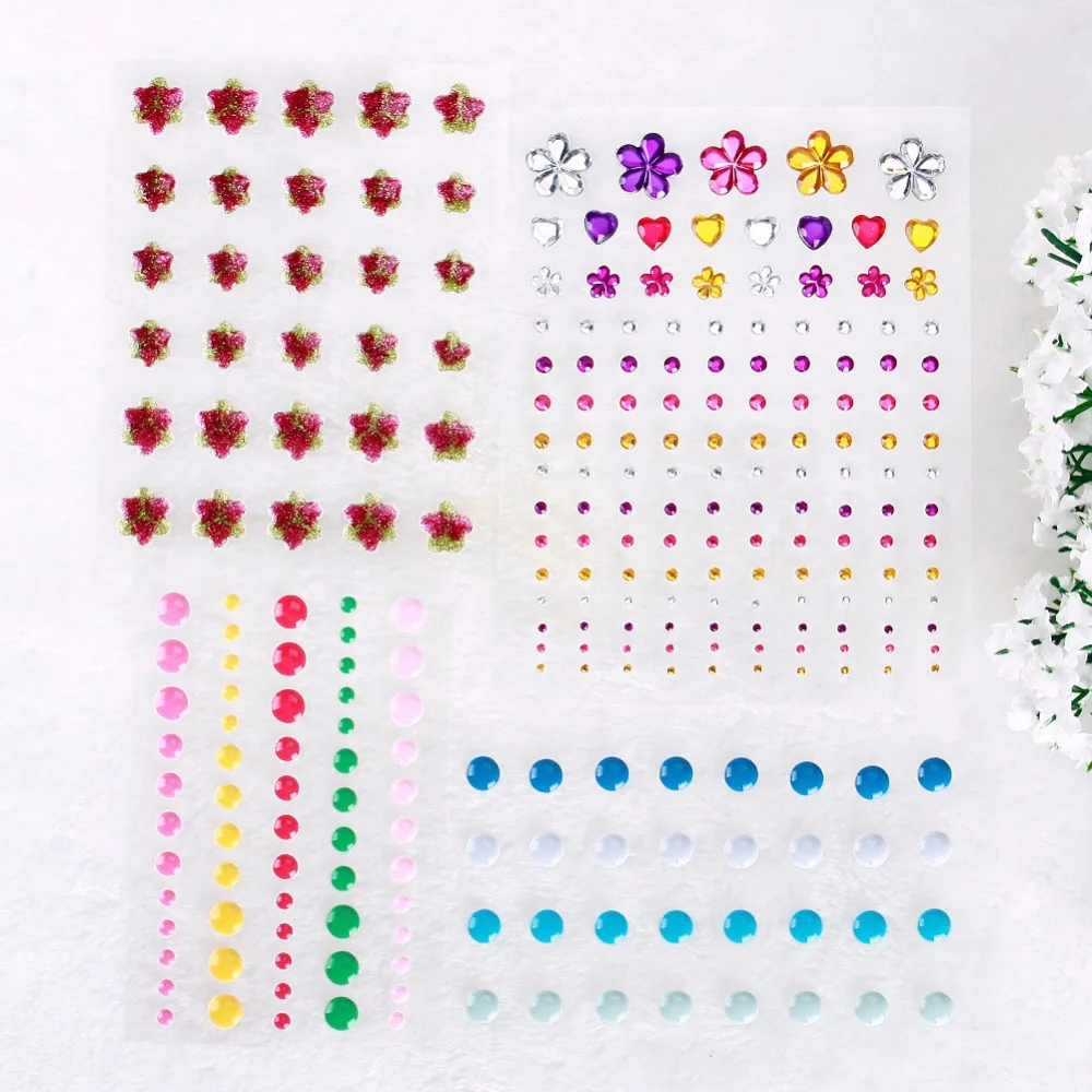 

Colorful Flower Dots Pattern Self- adhesive Enamel Dots Resin Sticker Scrapbooking Card Making #233709