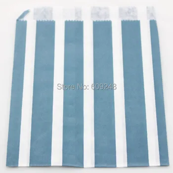 

100pcs Mixed Colors Cheap Favor Buffet Navy Paper Party Candy Treat Bags Vertical Striped,3 Days Delivery on Orders over $100